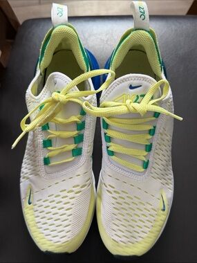 Nike White Sneakers with Yellow and Green Accents